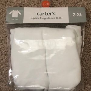 2 pack long sleeve t shirts in white